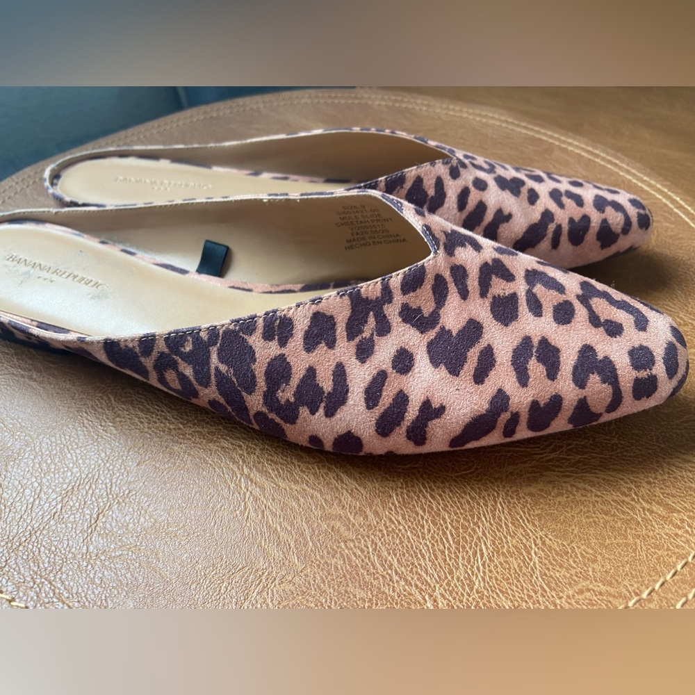Banana Republic Cheetah Print Mule Slides Size 9 - Picture 7 of 7